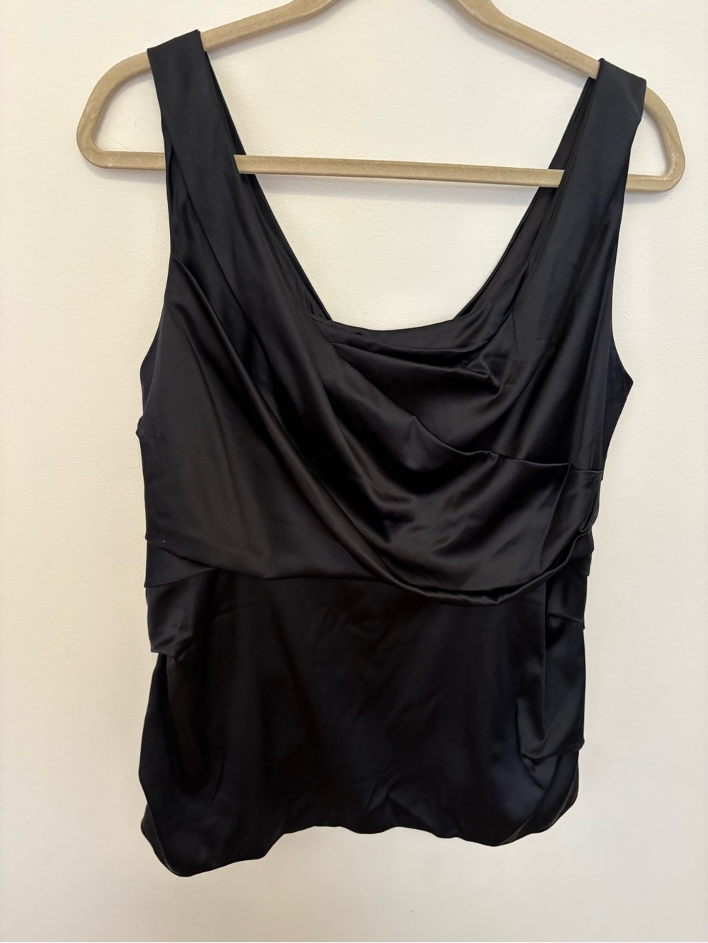 Elie Tahari Women's Sleeveless Tank Blouse Silk Blend Size L black Whimsigoth